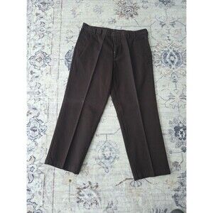 #358 Dockers premium Classic Fit Brown 38x29 flat front relaxed fit men's pants